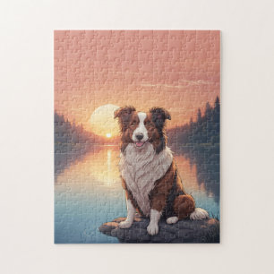 Red Border Collie Jigsaw Puzzle
