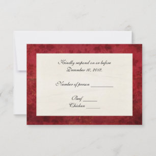 Red Border RSVP Card
