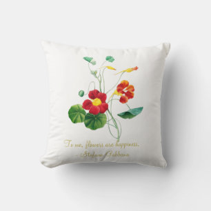 red botanical minimal vintage for her  cushion
