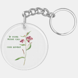 red botanical minimal vintage for her key ring