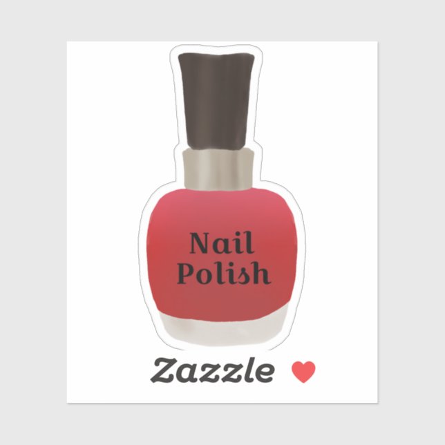 Red Bottle of Nail Polish (Sheet)