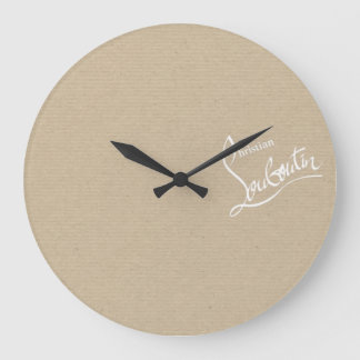 Red Bottoms Stilettos shoes heels kraft box Large Clock