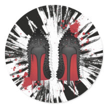 Red bottoms stilettos shoes high heels & spatters