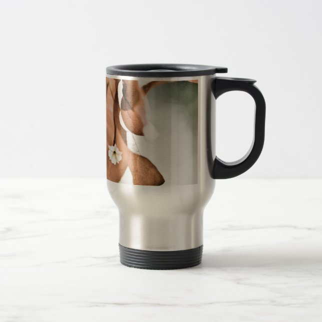 Red Bougainvillea Travel Mug (Right)