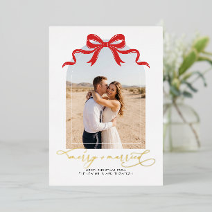Red bow Arch 2 Photo Merry and Married Christmas