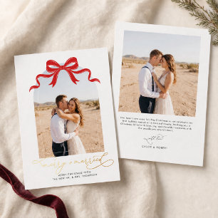 Red bow Arch 2 Photo Merry and Married Christmas