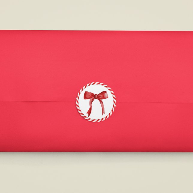 Red Bow Candy Cane Festive Christmas Gift Stickers (Creator Uploaded)