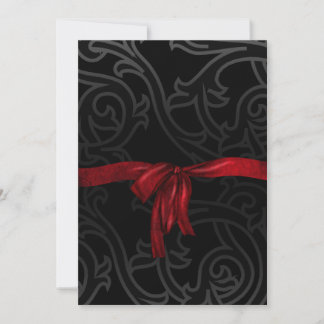 Red Bow Gothic Bridal Shower Invitation