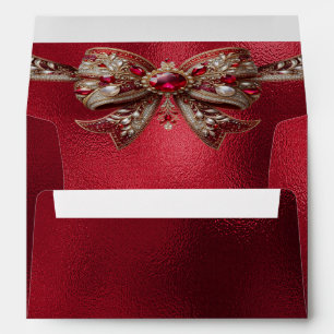 Red Bow Holiday Envelope