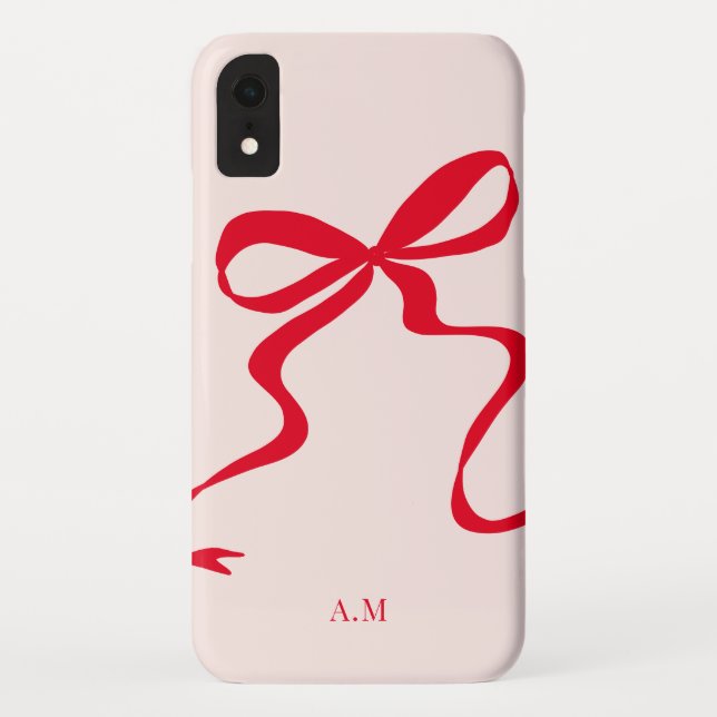 Red Bow Illustration Case-Mate Iphone XS Case-Mate iPhone Case (Back)
