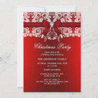 Red Bow & Lace Christmas Party