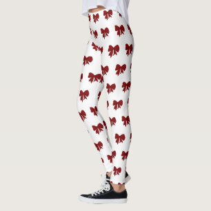 Red Bow Leggings