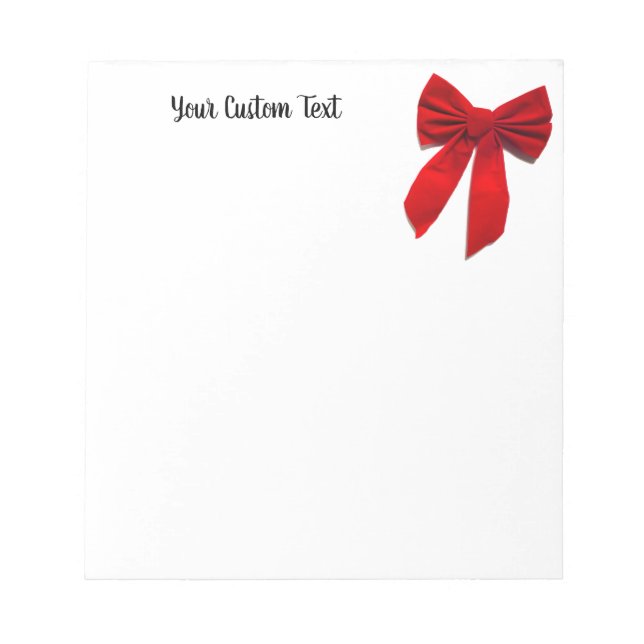 Red Bow Notepad (Front)