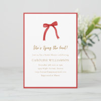Red Bow She's Tying the Knot Bridal Shower