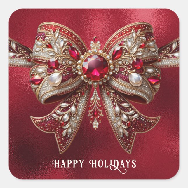 Red Bow Sticker (Front)