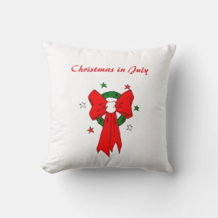 Red Bow -Throw Pillow