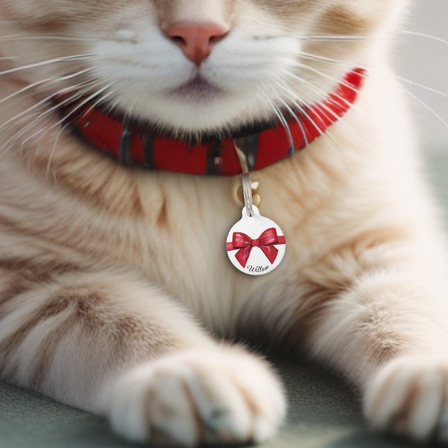 Red bow tie pet tag (Creator Uploaded)