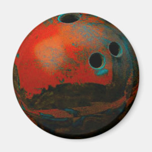 Red Bowling Ball Customise It Magnet