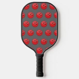 Red Bowling Ball Pattern Pickleball Paddle