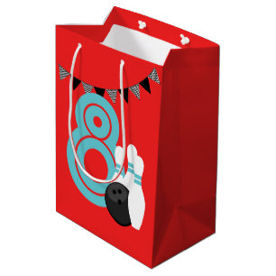 Red Bowling Birthday Gift Bag