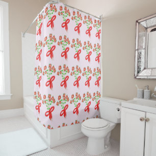 Red Bows Shower Curtain
