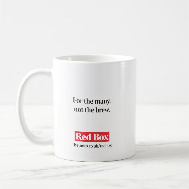 Red Box Mug - For the many (Left)
