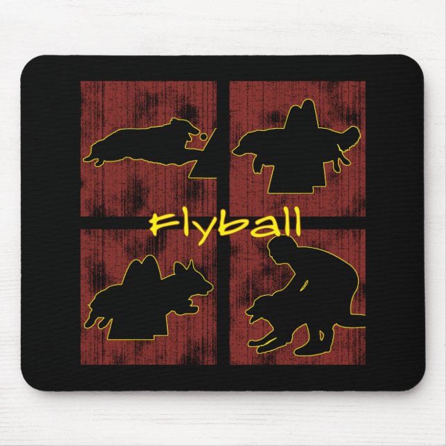 Red Boxes Flyball Mouse Pad (Front)