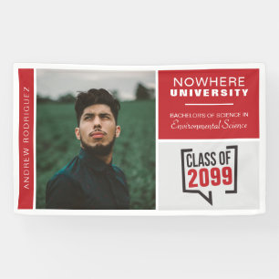 Red Boxes & Photo Graduation Banner