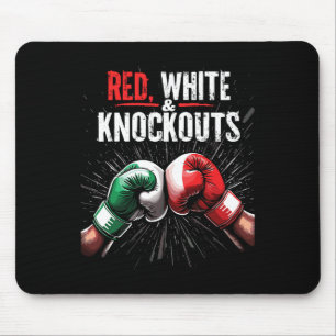 Red boxing fight night mouse pad