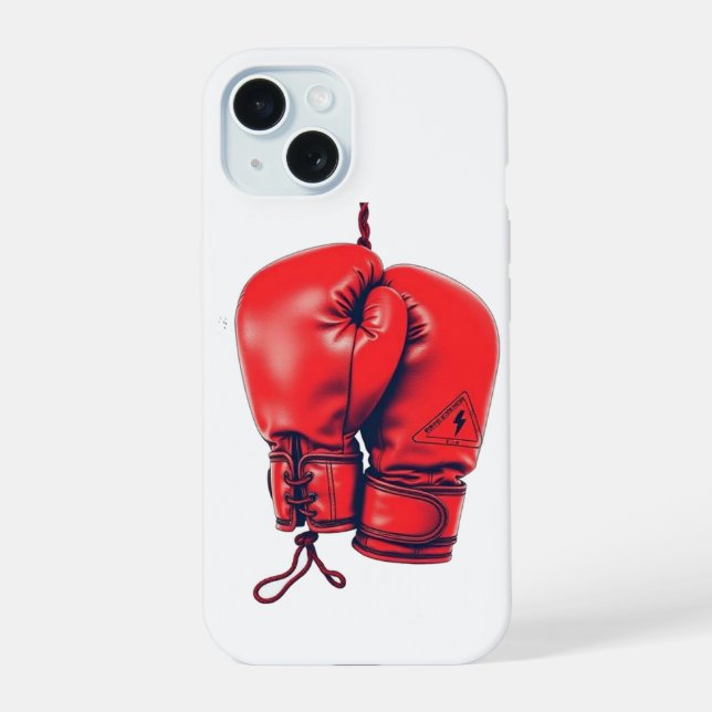 Red Boxing Gloves iPhone 15 Case (Back)