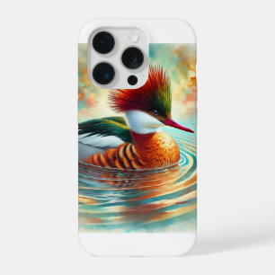 Red breasted merganser 101024AREF150 - Watercolor iPhone 15 Pro Case
