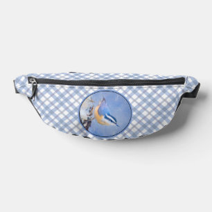 Red-Breasted Nuthatch Painting Original Bird Art Bum Bags