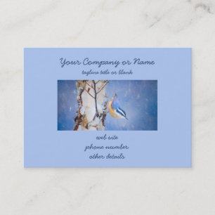 Red-Breasted Nuthatch Painting Original Bird Art Business Card
