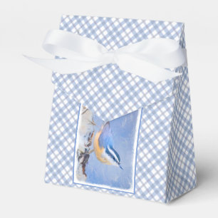Red-Breasted Nuthatch Painting Original Bird Art Favour Box