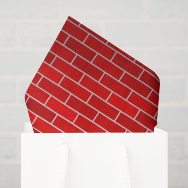 Red Brick Fireplace Tissue Paper (Gift Bag)
