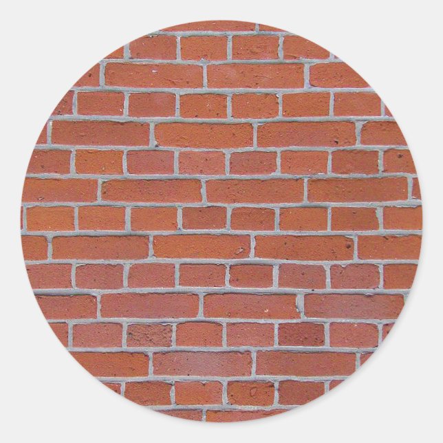 Red Brick Texture Background Classic Round Sticker (Front)