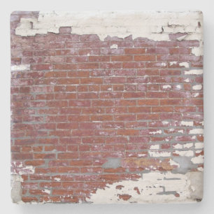 Red Brick Textured Wall, Square coaster