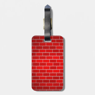 Red Brick w/Spotlight Background Luggage Tag