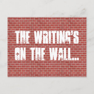 Red Brick Wall Customisable Postcard