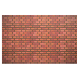 Red brick wall fabric