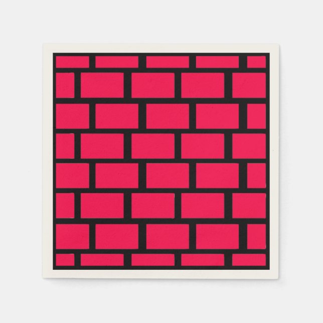 RED BRICK WALL NAPKIN (Front)