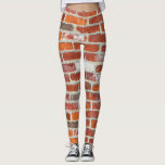 Red Brick Wall Pattern Leggings<br><div class="desc">These leggings feature a red brick wall pattern for an urban look.</div>