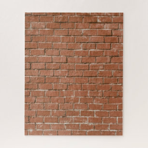 Red Brick Wall Rustic Jigsaw Puzzle
