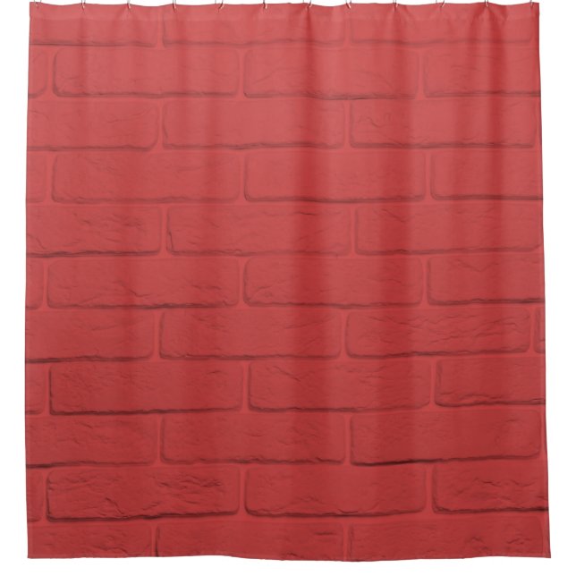 red brick wall shower curtain (Front)