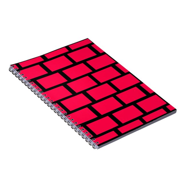 RED BRICK WALL SPIRAL NOTEBOOK (Right Side)