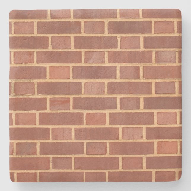 Red Brick Wall Square coaster (Front)