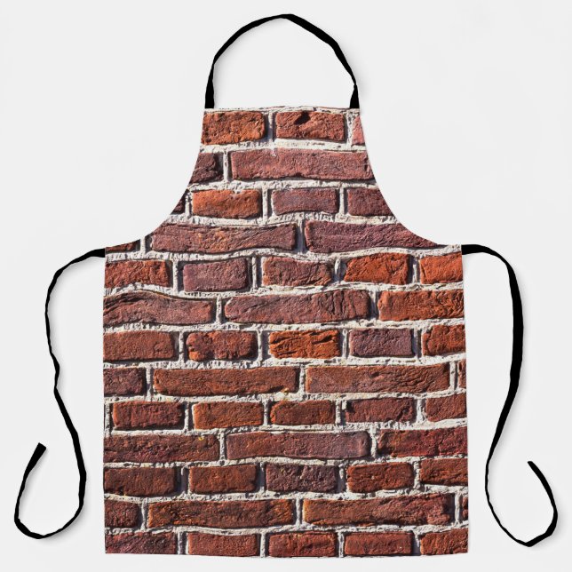 Red brick wall stone bricks masonry apron (Front)