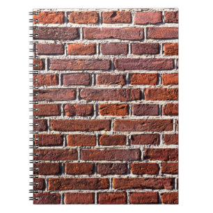 Red brick wall stone bricks masonry notebook