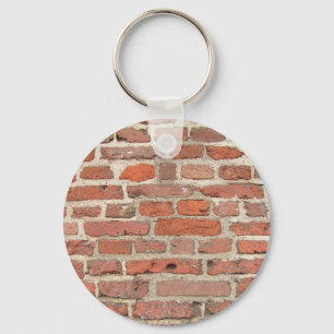 Red Brick Wall Structure Key Ring
