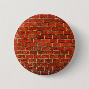 Red Brick Wall Texture 6 Cm Round Badge
